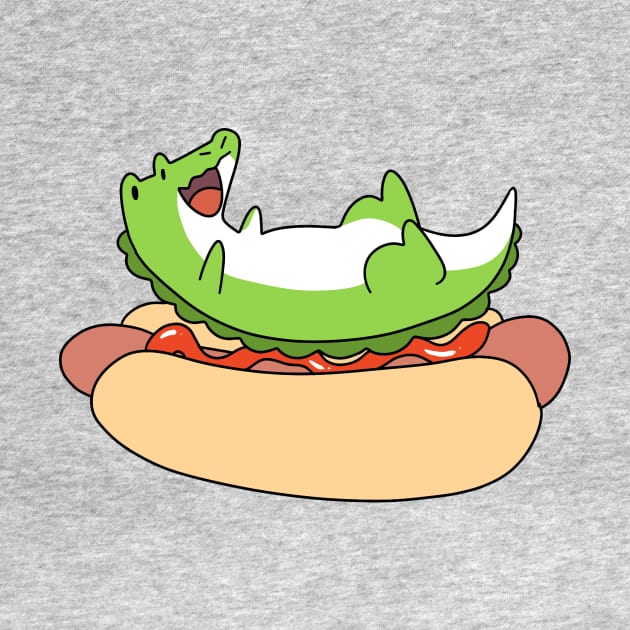 Giant Hotdog and Alligator by saradaboru